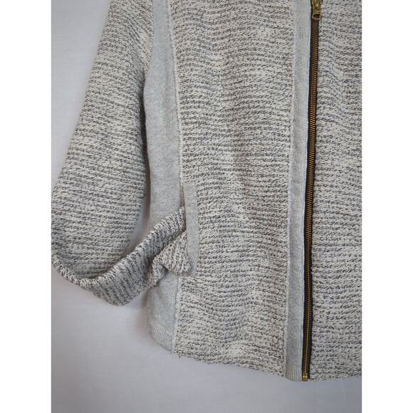 Lucky Brand Asymmetric Zip Front Jacket Gray Metallic Small - Picture 4 of 8